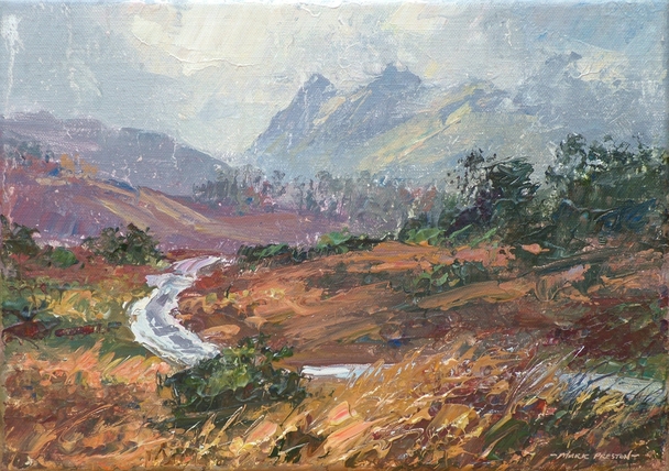 Mark Preston - hints of light through the rain, langdale fells